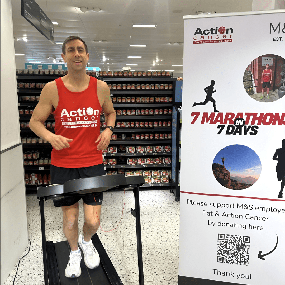 A man on a running machine