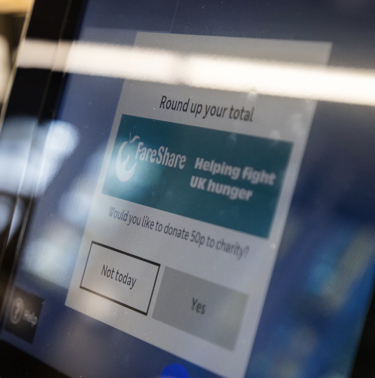 a donation page on a checkout