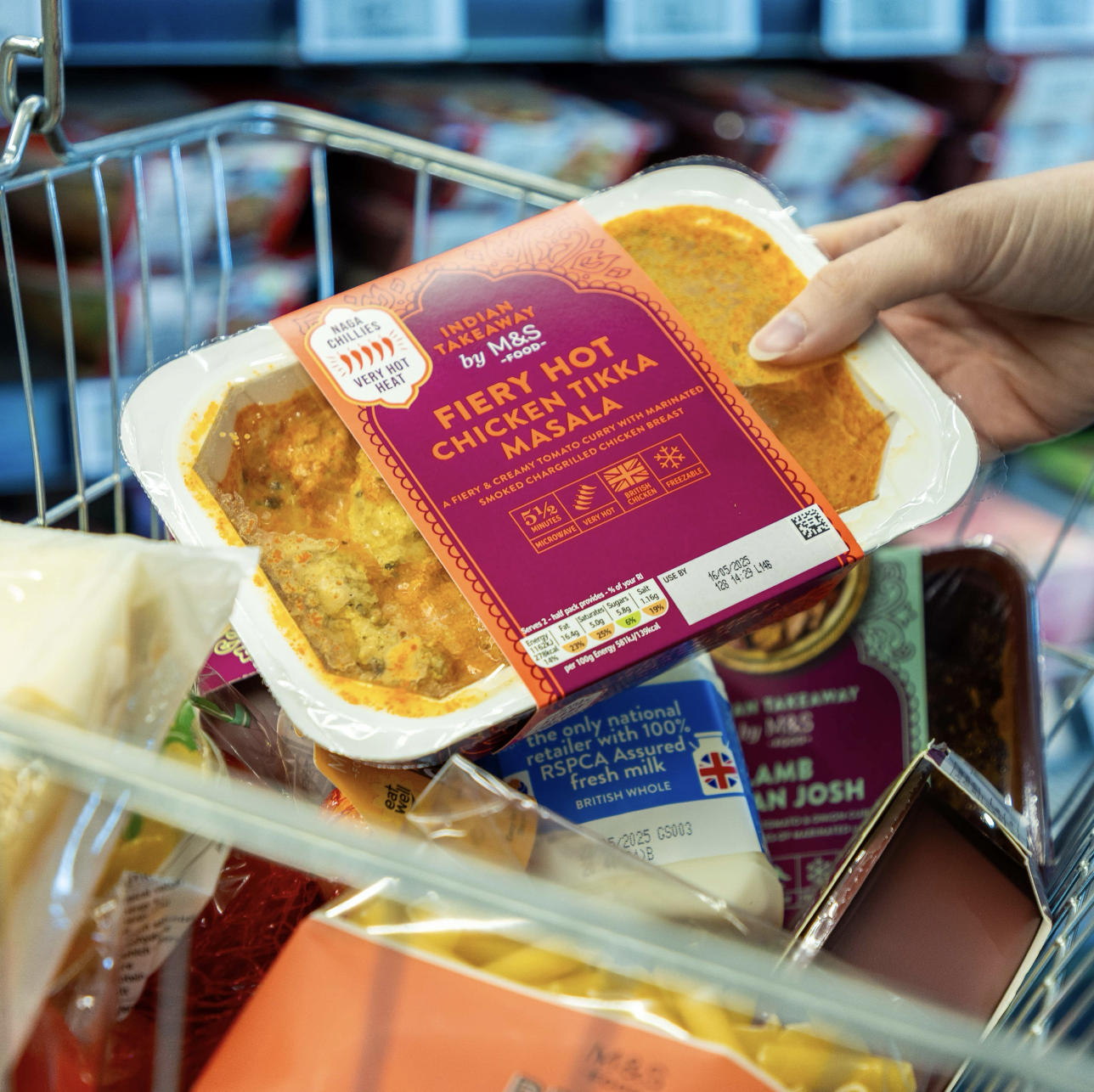 A chicken tikka ready meal