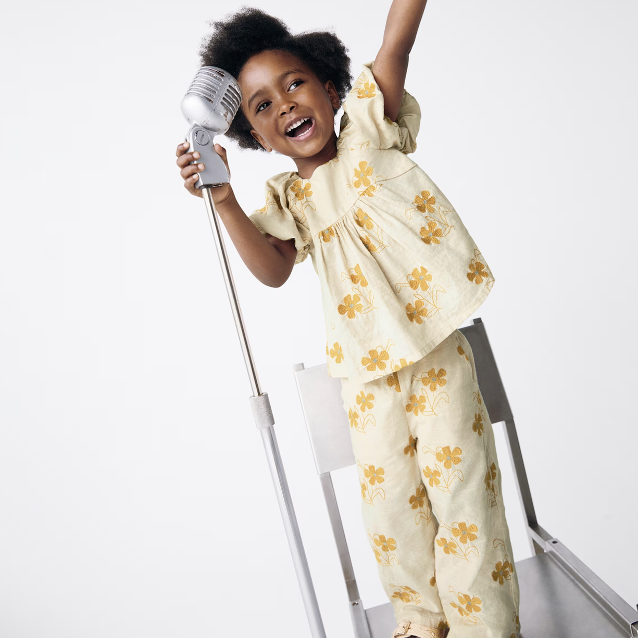 A child wearing M&S clothing.