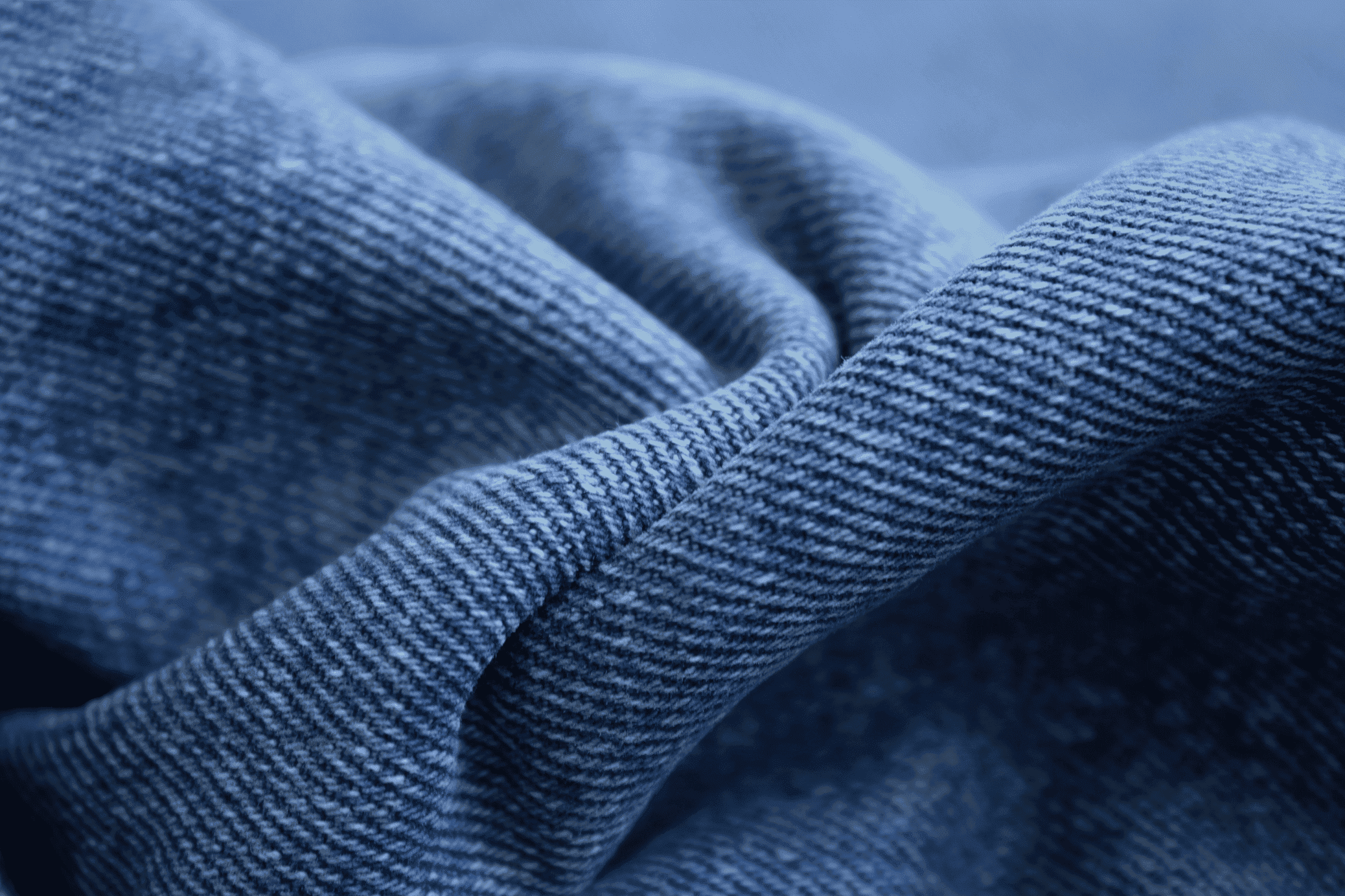 A close up shot of denim