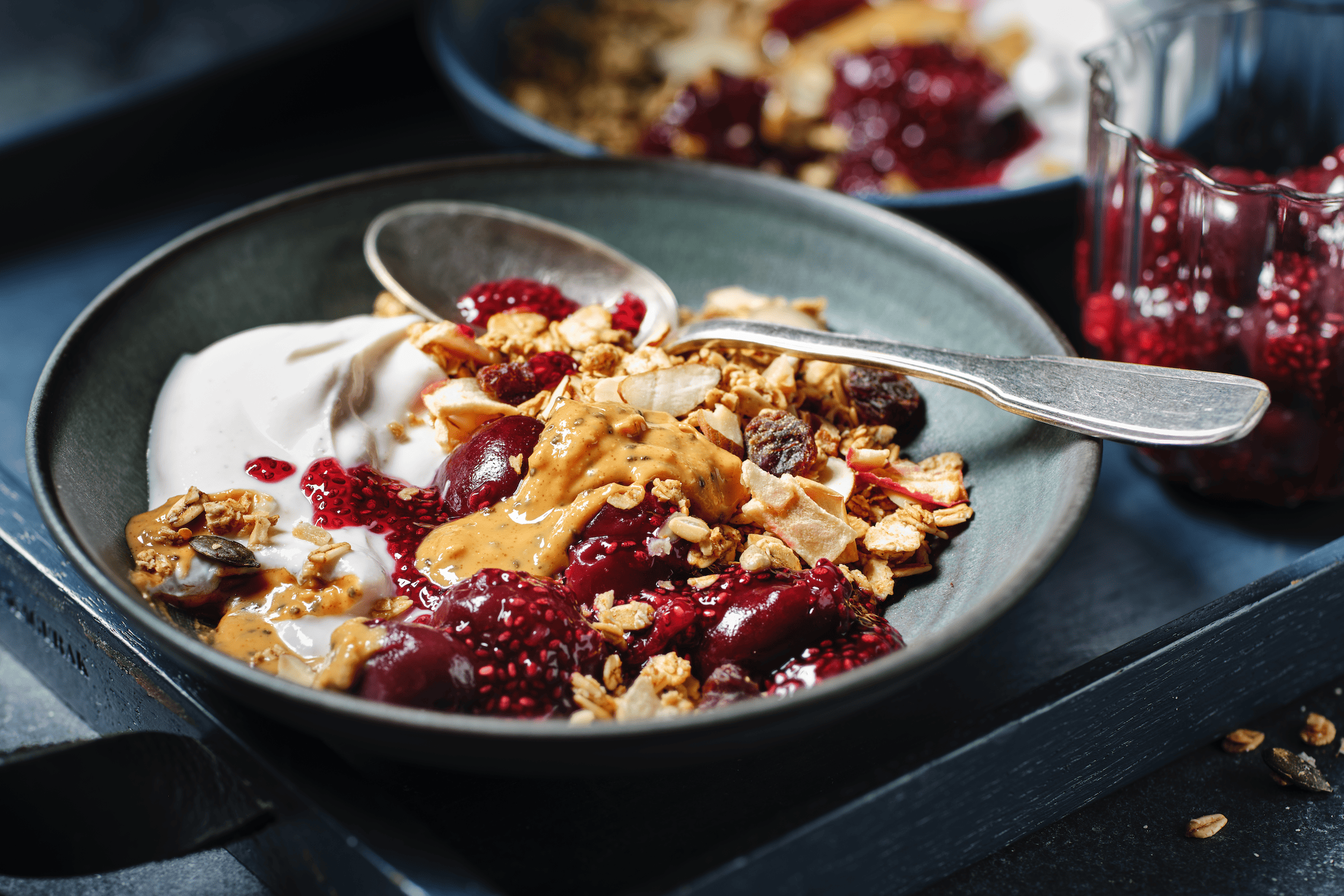 Cherry granola bowl