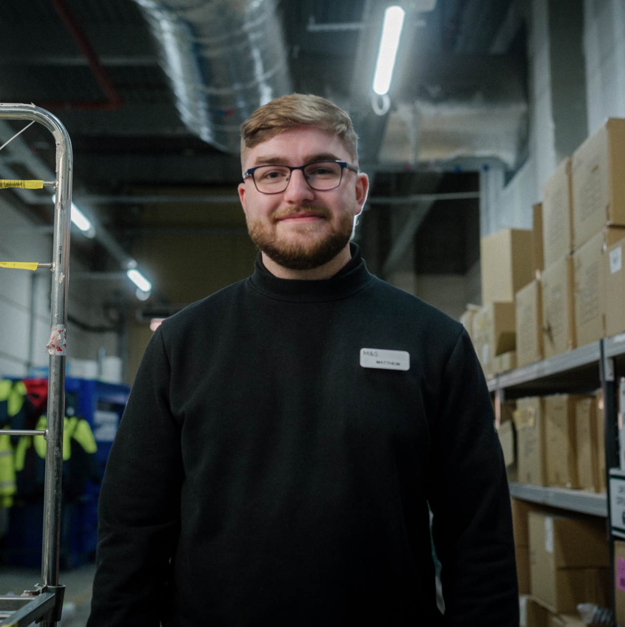 A man smiling