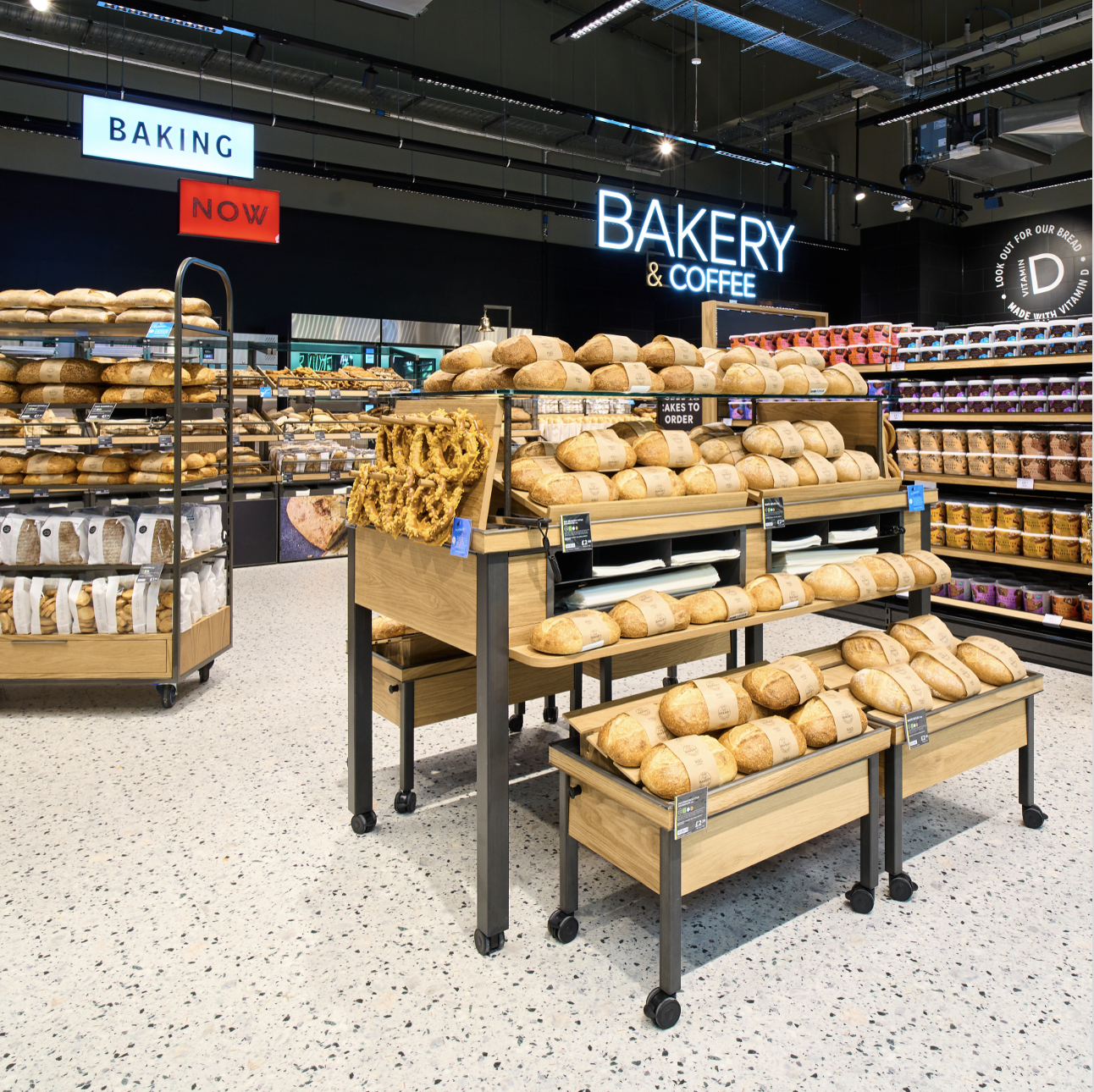 a bakery in a supermarket