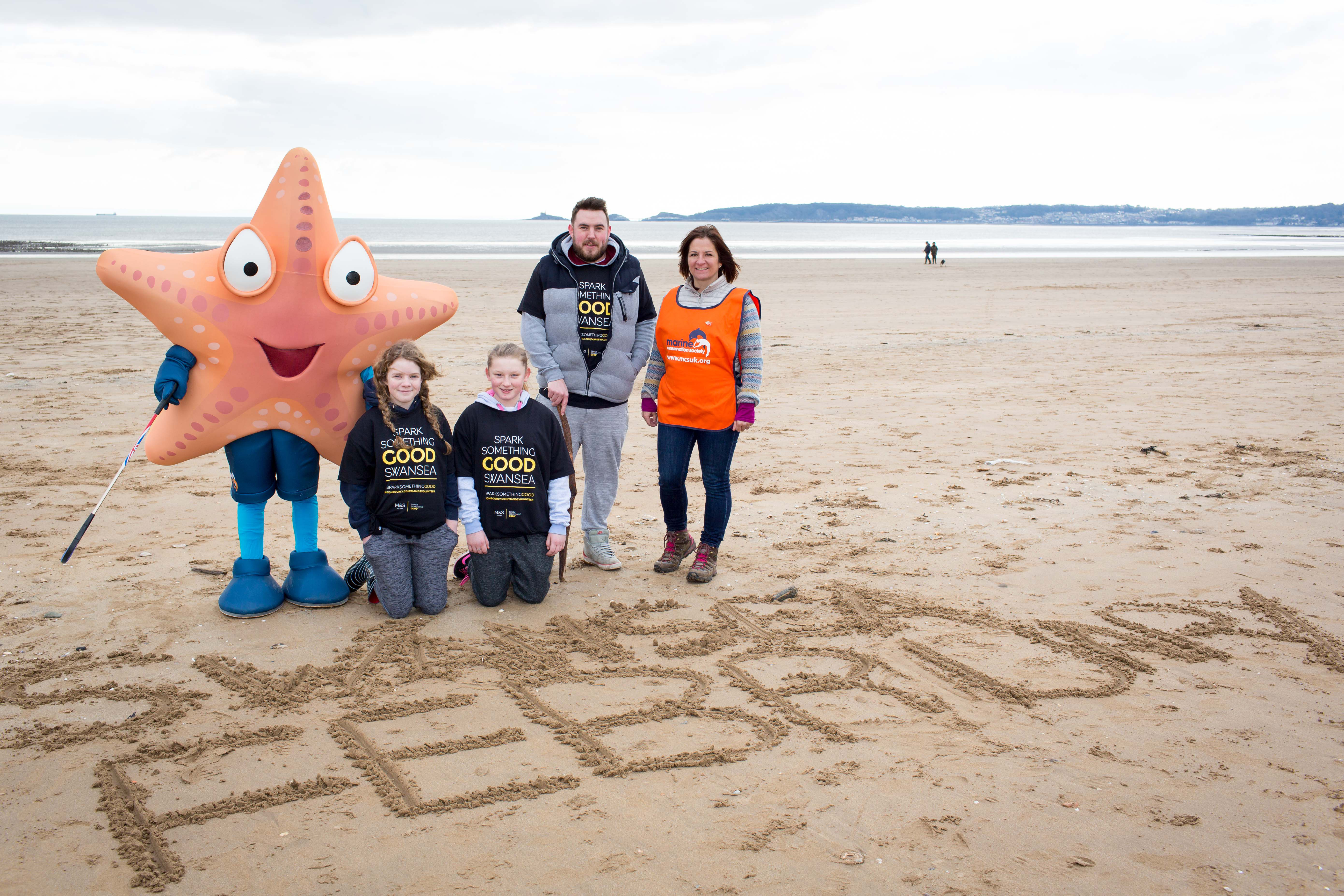 Giant starfish spotted on Swansea Beach!