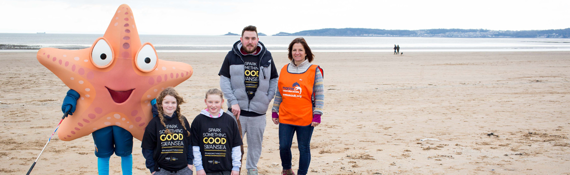 Giant starfish spotted on Swansea Beach!