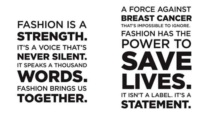 Fashion targets breast cancer