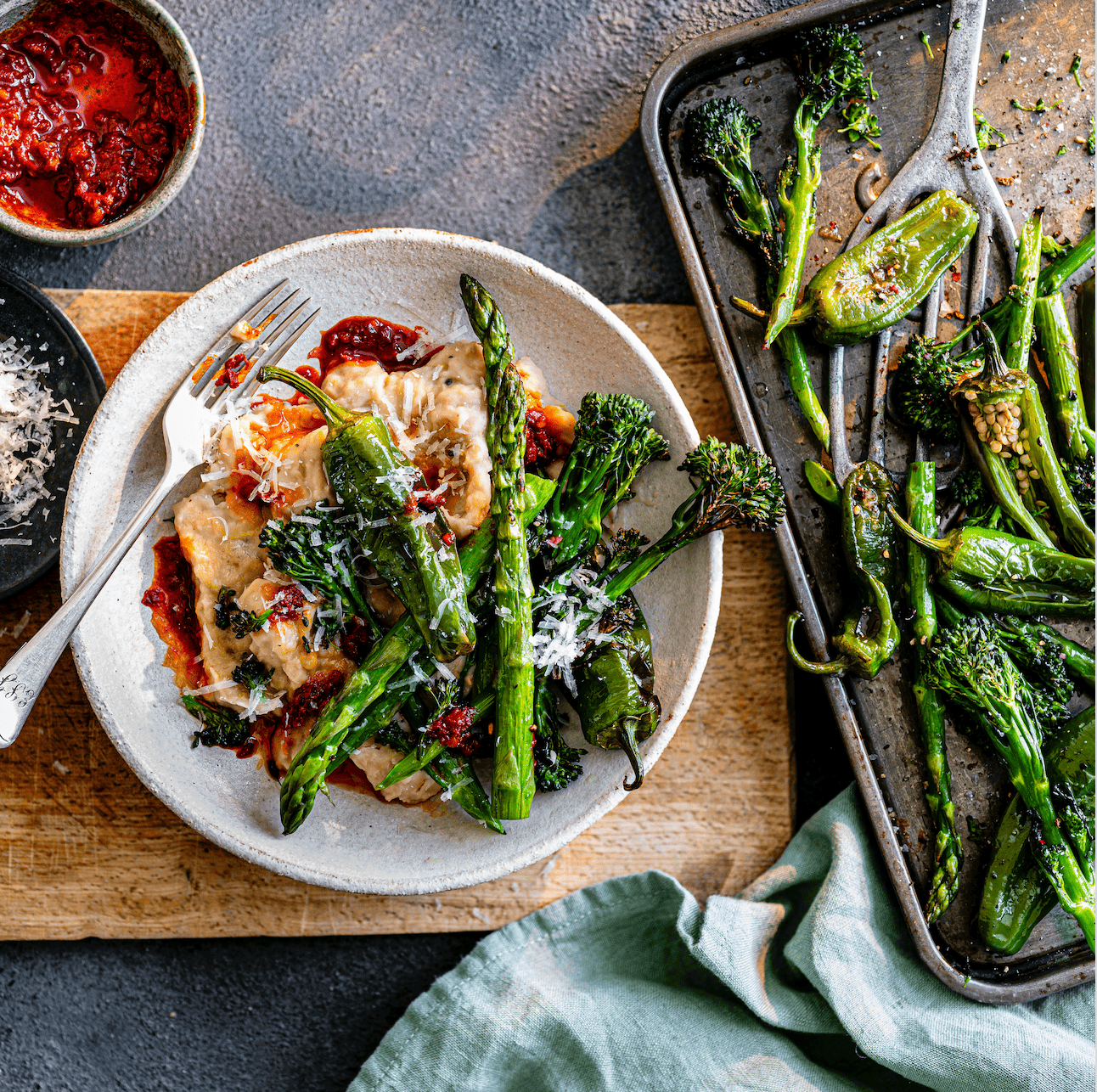 Creamy butterbeans with green veg